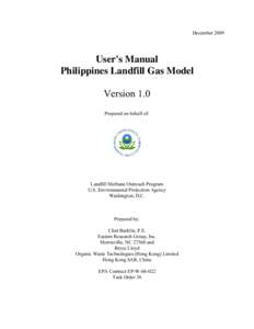 Phillippines Landfill Gas Model User Manual