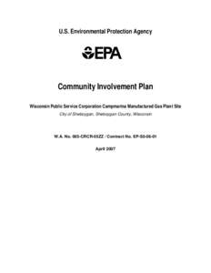 WPSC Campmarina Community Involvement Plan, MAY 2007