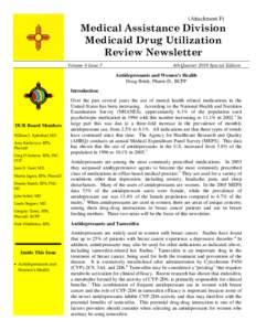 (Attachment F)  Medical Assistance Division Medicaid Drug Utilization Review Newsletter Volume 4 Issue 5