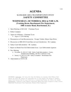 [removed]AGENDA KANKAKEE AREA TRANSPORTATION STUDY  SAFETY COMMITTEE