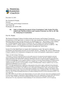 Finance / Self-regulatory organizations / Registered Investment Advisor / U.S. Securities and Exchange Commission / Financial Industry Regulatory Authority / Financial adviser / Investment Advisers Act / Elisse B. Walter / Securities Exchange Act / United States securities law / Business / Financial economics