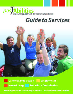 Guide to Services  Community Inclusion Home Living  Employment