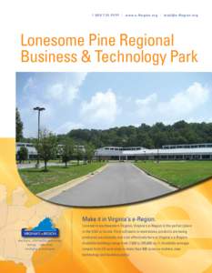 [removed] | www.e-Region.org | [removed]  Lonesome Pine Regional Business & Technology Park  Make it in Virginia’s e-Region.