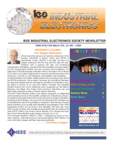 IEEE Industrial Electronics Society Newsletter - NoMarch 2005