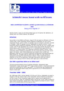 HBSC na hÉireann 2002, Bileog Fíricí Taighde Uimhir 17  Aclaíocht i measc leanaí scoile na hÉireann HBSC (IOMPRÍOCHT SLÁINTE i LEANAÍ ag AOIS SCOILE) na hÉIREANN 2002