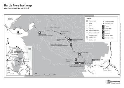 Bartle Frere trail map, Wooroonooran National Park