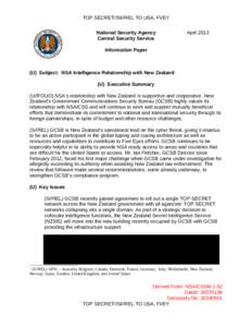 New Zealand intelligence agencies / Government Communications Headquarters / Intelligence / Intelligence gathering disciplines / Signals intelligence / Government Communications Security Bureau / UKUSA Agreement / National Security Agency / Tangimoana / National security / Security / Government