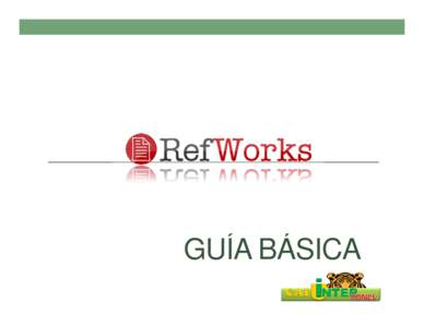 Microsoft PowerPoint - RefWorks-Guia-basica
