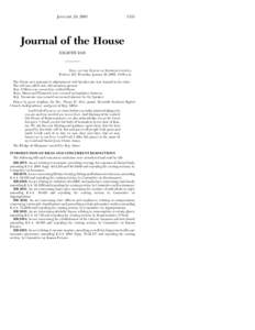JANUARY 24, [removed]Journal of the House EIGHTH DAY