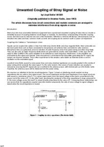 1 of 9  Unwanted Coupling of Stray Signal or Noise