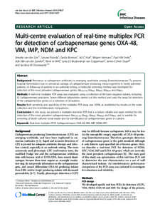 Chemistry / Polymerase chain reaction / Molecular biology / Beta-lactam antibiotics / Enterobacteria / Beta-lactamase / New Delhi metallo-beta-lactamase 1 / Klebsiella pneumoniae / Real-time polymerase chain reaction / Bacteria / Biology / Laboratory techniques