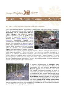 n° 39  “GrignaInForma” – AREA VASTA: proseguono i lavori sulla strada Sesa-Campolungo