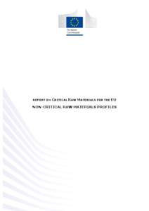 REPORT ON  CRITICAL RAW MATERIALS FOR THE EU NON-CRITICAL RAW MATERIALS PROFILES