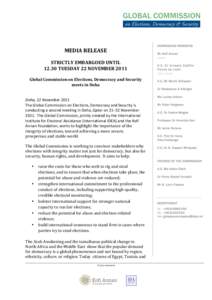    	
   MEDIA	
  RELEASE	
   	
  