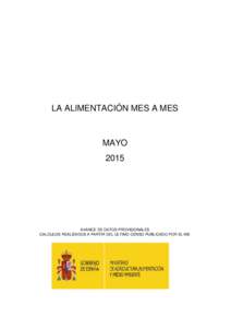 Informe Mes a Mes Alimentacion Mayo 2015