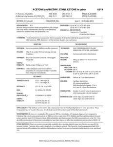 NMAM 8319: ACETONE and METHYL ETHYL KETONE in urine