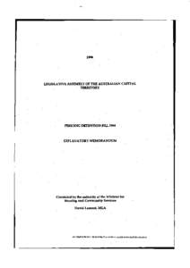 1994  LEGISLATIVE ASSEMBLY OF THE AUSTRALIAN CAPITAL TERRITORY  PERIODIC DETENTION BILL 1994