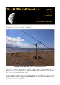 The 144 MHz EME NewsLetter  ©DF2ZC …sincewww.df2zc.de