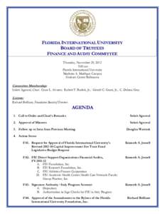 Microsoft Word - Agenda - Finance & Audit Committee Meeting