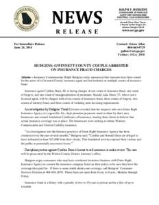 NEWS R E L E A S E For Immediate Release June 24, 2014