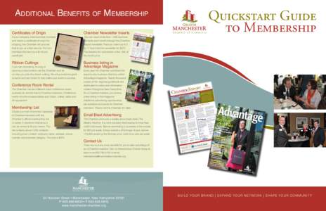 Quickstart Guide to Membership Additional Benefits of Membership Certificates of Origin