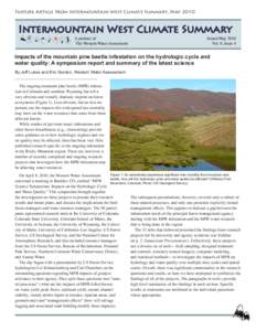 Feature Article From Intermountain West Climate Summary, May[removed]Intermountain West Climate Summary A product of The Western Water Assessment