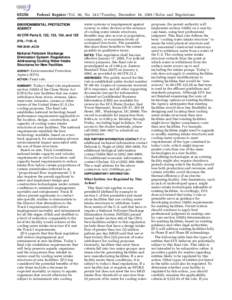 [removed]Federal Register / Vol. 66, No[removed]Tuesday, December 18, [removed]Rules and Regulations ENVIRONMENTAL PROTECTION AGENCY