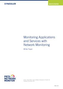 WHITE PAPER  Monitoring Applications and Services with Network Monitoring White Paper