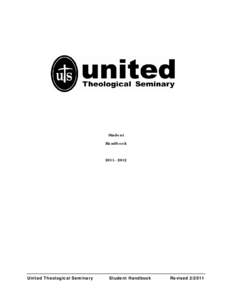 Student Handbook[removed]United Theological Seminary