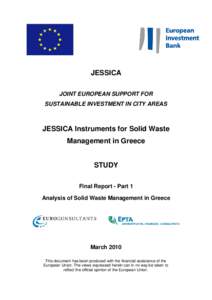 JESSICA Instruments for Solid Waste Management in Greece