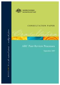 Peer Review Processes Consultation Paper