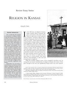 Review Essay Series  RELIGION IN KANSAS