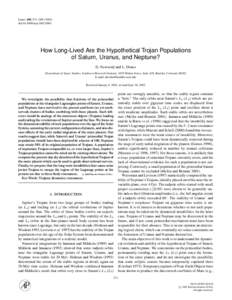 How Long-Lived Are the Hypothetical Trojan Populations
of Saturn, Uranus, and Neptune?