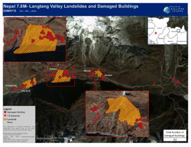 Nepal 7.8M- Langtang Valley Landslides and Damaged Buildings 02MAY15 PDC - NPL - LS004  ³