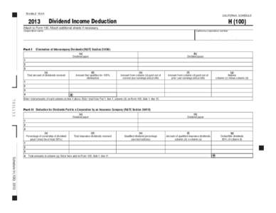 2013 Schedule H[removed]Dividend Income Deduction