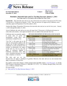 State Board of Equalization / Public economics / Government / Use tax / Political economy / Income tax in the United States / Tax / Sales taxes in the United States / California Proposition 13 / State taxation in the United States / Sales and use taxes in California / Sales taxes