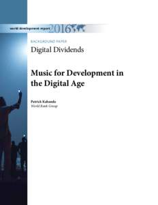 world development report  BACKGROUND PAPER Digital Dividends