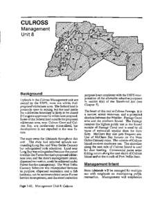 CULROSS Management Units Background Uplands in the Culross Management unit are