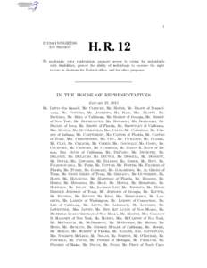 I  113TH CONGRESS 1ST SESSION  H. R. 12