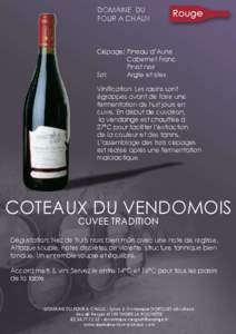 COTEAUX DU VENDOMOIS - Cuvée Tradition