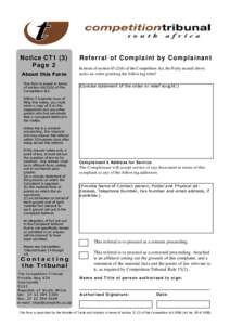 CC 12 CT1 (3) Notice Page 2 About this Form • This form is issued in terms