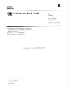 E  UNITED NATIONS  B Economic and Social Council