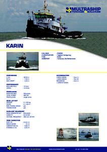 KARIN 					 CALLSIGN : PD2993 CLASSIFICATION 	 : Tugboat, Salvage tug