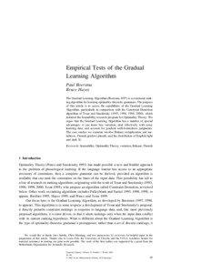 Empirical Tests of the Gradual Learning Algorithm Paul Boersma