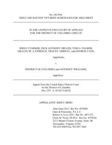 NoTHIS CASE HAS NOT YET BEEN SCHEDULED FOR ARGUMENT IN THE UNITED STATES COURT OF APPEALS FOR THE DISTRICT OF COLUMBIA CIRCUIT