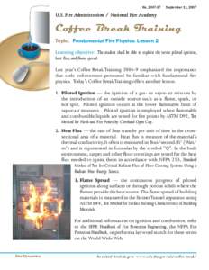 Coffee Break Training: Fundamental Fire Physics - Lesson 2