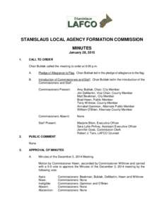 STANISLAUS LOCAL AGENCY FORMATION COMMISSION MINUTES January 28, CALL TO ORDER