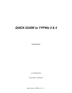 QUICK GUIDE to TYPWiz 3 & 4  Getting Started (c) N Willink 2014