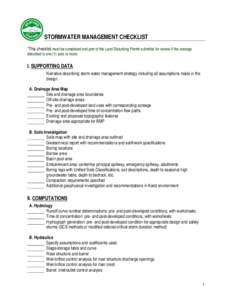 Microsoft Word - STORMWATER MANAGEMENT CHECKLIST.doc