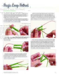 Magic Loop Method BY REBECCA DANGER I’m a huge fan of the Magic Loop method. It allows you to knit in the round without using double-pointed needles or needing two circular needles. For those of you who aren’t famili